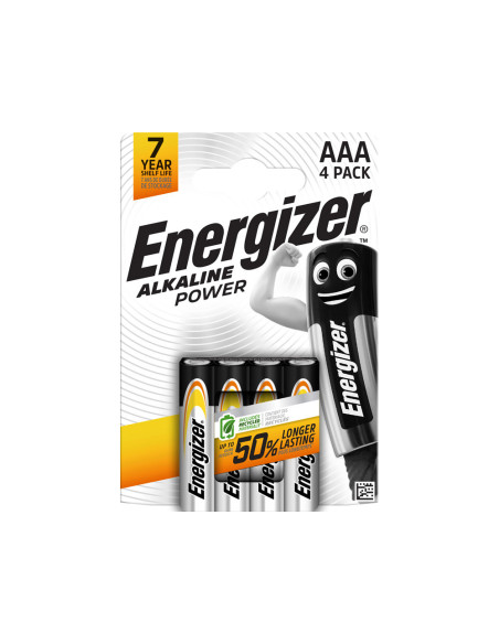 Pila energizer alcalina power aaa blister de 4 unidad