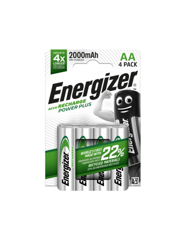 Pila energizer recargable power plus aa blister de 4 unidades