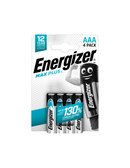 Pila energizer alcalina max plus aaa blister de 4 unidades