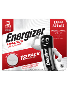 Pila energizer alcalina especialidad lr44 blister de 12 unidades