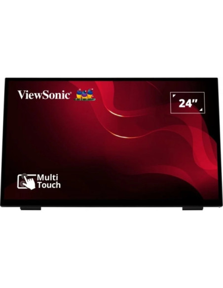 ViewSonic TD2465 Monitor Tactil 23.8" LED FHD 60Hz - Hasta 10 Puntos de Contacto - Respuesta 7ms - Altavoces 4W - HDMI, Display