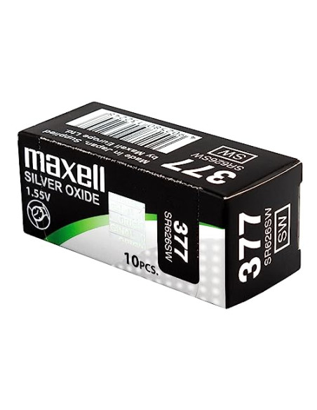 Maxell 377 Pack de 10 Pilas Oxido de Plata 1.55V - SR0626SW