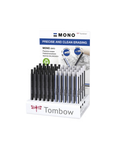Portagomas tombow mono zero expositor de 48 unidades surtidas