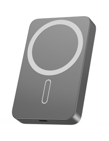Powerbank 10000mAh Leotec LEPOWW20W10G/ 20W/ Wireless/ Gris/ Incluye Cable USB Tipo-C