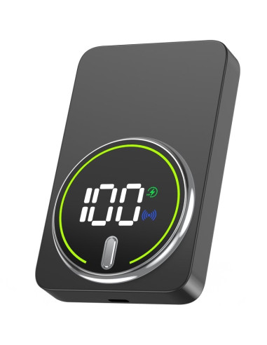 Powerbank 10000mAh Leotec LEPOWW20W10K/ 20W/ Wireless/ Negra/ Incluye Cable USB Tipo-C