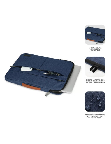 Subblim Funda Air Padding 360 Portátil de 13.3"" a 14"" - Protección 360º con Air Padding - Múltiples bolsillos - Resistente y d