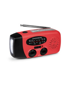 Thomson RT260 Radio - Linterna de Emergencia - Funcion Powerbank -  Color Rojo