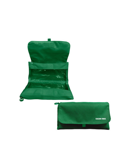 Estuche portatodo dohe vibes doble cremallera con solapa verde 220x110x65 mm