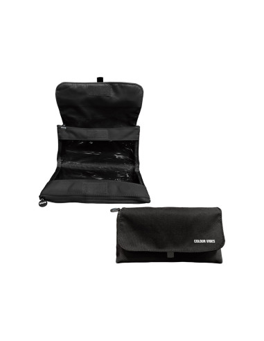 Estuche portatodo dohe vibes doble cremallera con solapa negro 220x110x65 mm