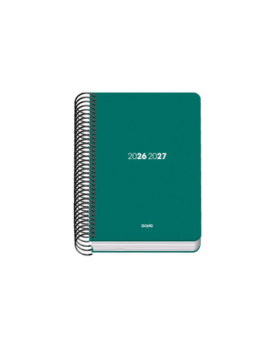 Agenda espiral escolar dohe basic a5 tapa polipropileno 26-27 semana vista element verde