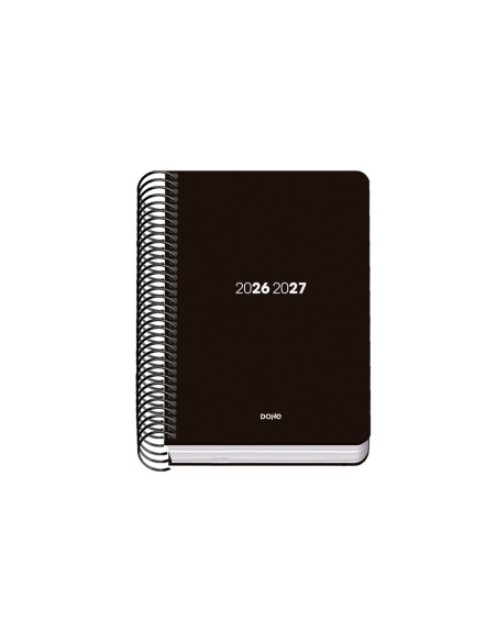 Agenda espiral escolar dohe basic a5 tapa polipropileno 26-27 dia pagina element negro