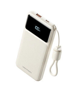 Powerbank 10000mAh Vention XGYW0-39-TY/ 22.5W/ Blanca/ Incluye Cable USB Tipo-C