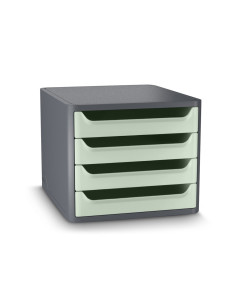 Fichero de cajones cep first 4 cajones color gris/verde salvia 288x346x234 mm
