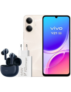 Smartphone Vivo Y21 4GB/ 256GB/ 6.74""/ 5G/ Oro/ Incluye Cargador + Auriculares