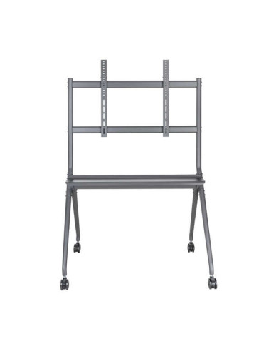 Aisens Soporte de Suelo Pro para Pantallas Interactivas/TV de 50 a 86"" - Bandeja Multiusos - Peso Max. 120kg - Color Negro