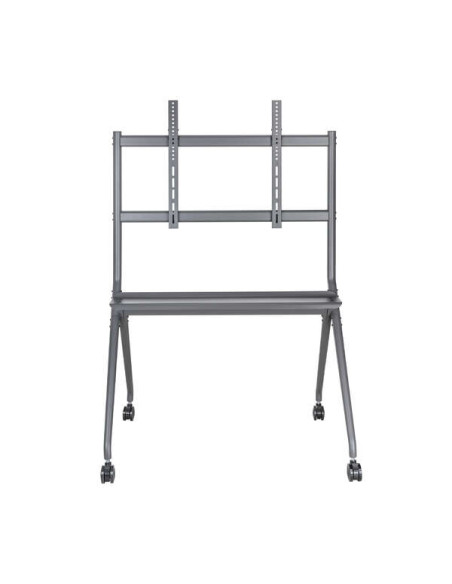 Aisens Soporte de Suelo Pro para Pantallas Interactivas/TV de 50 a 86"" - Bandeja Multiusos - Peso Max. 120kg - Color Negro