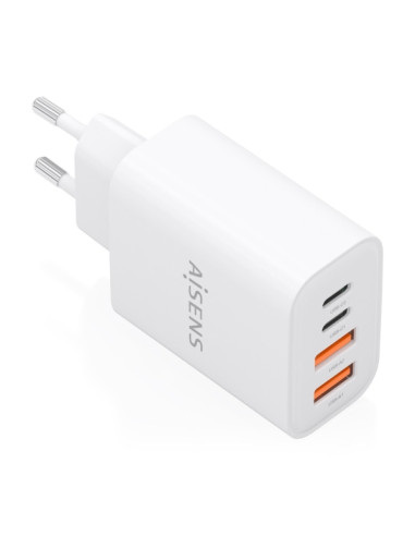 Aisens Cargador Gan 32W - 2xUSB-C PD3.0 - 2xUSB-A QC3.0 - Color Blanco