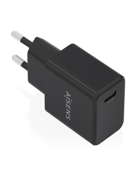 Aisens Cargador Gan 20W - 1xUSB-C PD3.0 - Color Negro
