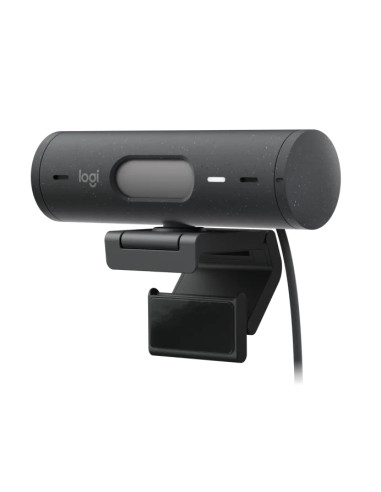 Logitech Brio 505 Webcam - 1080P - Zom Digital 4X - Enfoque Automatico - Microfono Estero - Negro