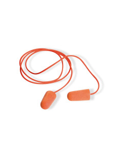 Tapon auditivo safetop pinkie corded pu foam con cordon snr 37 db caja de 200 pares