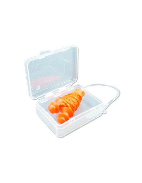 Tapon auditivo safetop track-fit box reutilizable con cordon en cajita ind snr 24,5 db