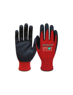 Guantes de nitrilo safetop fit-o-lite dots puntos en la palma talla 8