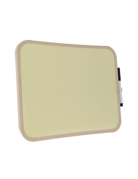 Pizarra blanca bi-office easy magnetica con rotulador color amarillo 279x355 mm