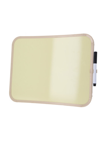 Pizarra blanca bi-office easy magnetica con rotulador color amarillo 279x355 mm