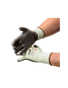 Guantes de polietileno safetop piccut-n en388 anticorte con refuerzo pulgar talla 9 2