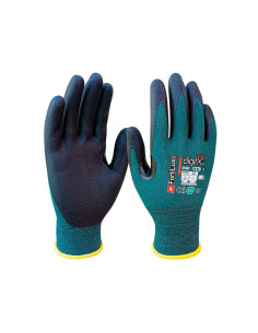 Guantes de nitrilo safetop fortilux anticorte foam 18 g con refuerzo oeko talla 8