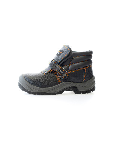 Bota de seguridad safetop nerio cuero grabado con hebilla especial soldadura suela pu bidensidad s3 talla
