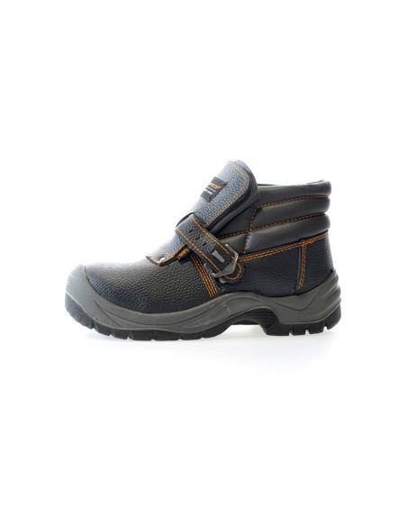 Bota de seguridad safetop nerio cuero grabado con hebilla especial soldadura suela pu bidensidad s3 talla