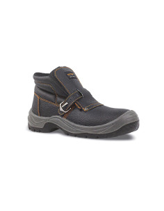 Bota de seguridad safetop nerio cuero grabado con hebilla especial soldadura suela pu bidensidad s3 talla