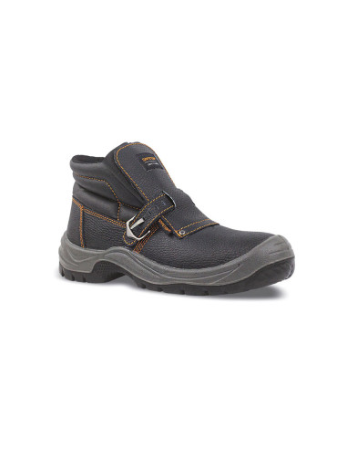 Bota de seguridad safetop nerio cuero grabado con hebilla especial soldadura suela pu bidensidad s3 talla