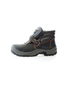 Bota de seguridad safetop nerio cuero grabado con hebilla especial soldadura suela pu bidensidad s3 talla 2