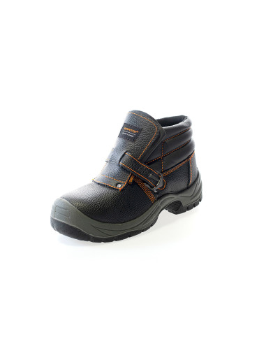 Bota de seguridad safetop nerio cuero grabado con hebilla especial soldadura suela pu bidensidad s3 talla