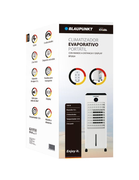 Climatizador Evaporativo Blaupunkt BP2024/ 100W/ Deposito 12L