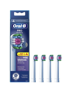 Cabezal de Recambio Braun para cepillo Braun Oral-B 3D White/ Pack 4 uds