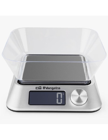 Báscula de Cocina Electrónica Orbegozo PC 1030 A/ hasta 5kg/ Plata