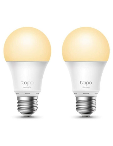 Bombilla Inteligente TP-Link Tapo L510E/ Casquillo E27/ 8.7W/ 806 Lúmenes/ 2700K/ Pack 2