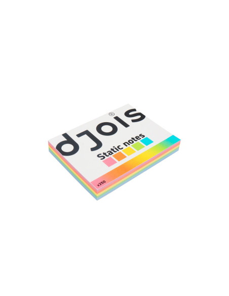 Bloc de notas electrostaticas quita y pon djois 75x100 mm 250 hojas 5 colores surtidos