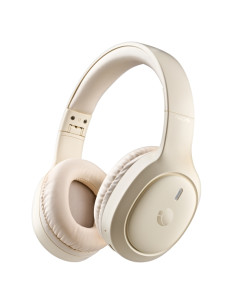 NGS Artica Tempest Auriculares Bluetooth 6.0 - Bateria Extraible - Plegable - Autonomia hasta 80h - Color Beige