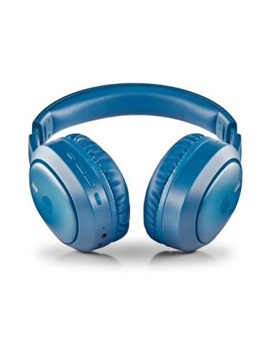 NGS Artica Tempest Auriculares Bluetooth 6.0 - Bateria Extraible - Plegable - Autonomia hasta 80h - Color Azul