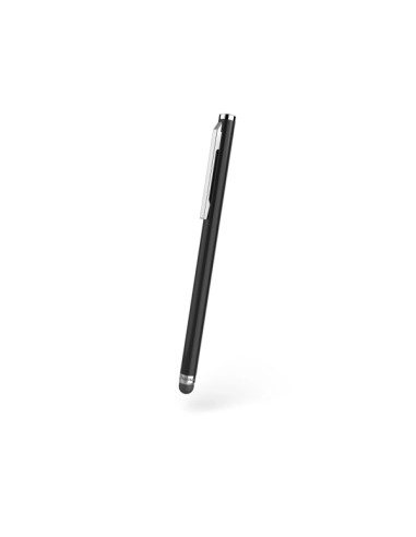 Hama Easy Lapiz Digital para Tablet y Smartphone - Cuerpo de Aluminio - Longitud de 106mm - Clip Integrado - Color Negro