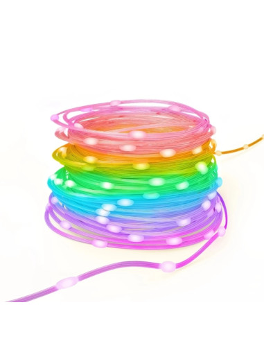 Hama Tira LED RGB Inteligente - Longitud 10m - IP65 - Cable de Alimentacion de 1.5m - WiFi - Multicolor