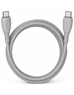 Cable USB 2.0 Tipo-C Vention TRVHH/ USB Tipo-C Macho - USB Tipo-C Macho/ Hasta 60W/ 480Mbps/ 2m/ Gris