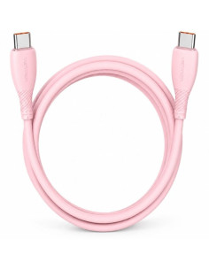 Cable USB 2.0 Tipo-C Vention TRWPH/ USB Tipo-C Macho - USB Tipo-C Macho/ Hasta 100W/ 480Mbps/ 2m/ Rosa