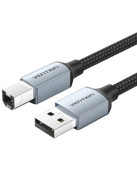 Cable USB 2.0 Impresora Vention CTTHL/ USB Tipo-B Macho - USB Macho/ 480Mbps/ 10m/ Gris