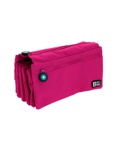 Estuche portatodo grafoplas bits&bobs cuadruple color fucsia 230x120 mm