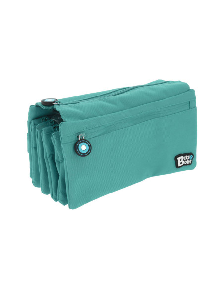 Estuche portatodo grafoplas bits&bobs cuadruple color turquesa 230x120 mm